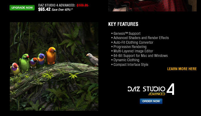 Songbird ReMix used in a DAZ Studio ad