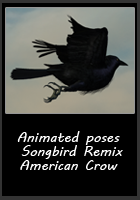 Animated Poses for Songbird Remix American Crow